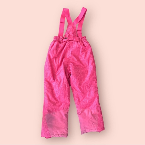 32 Degrees Weatherproof Pink Winter Snowsuit Snow Bib Suspender Pants 5-6 - Picture 6 of 6